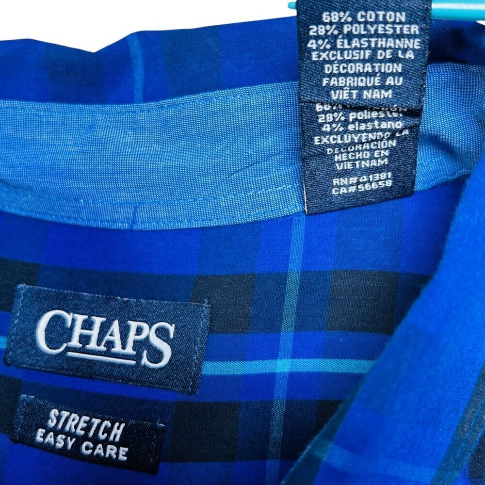 Chaps XXL Plaid Long Sleeve Shirt Stretch Lightweight Office Work - Picture 4 of 5